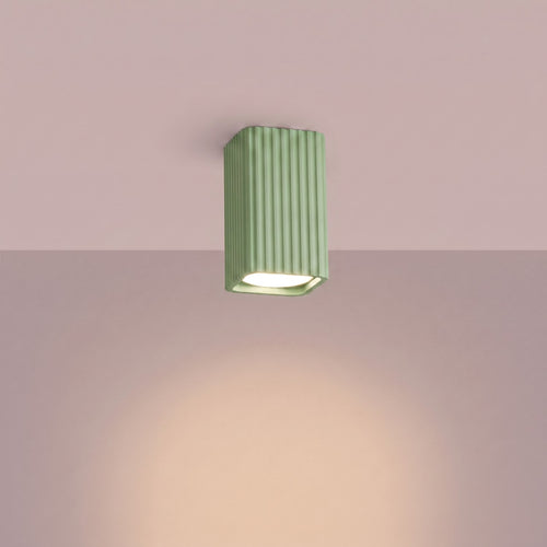 Sollux Lighting Plafondlamp RAYO 10 saliegroen - 6x6x10cm