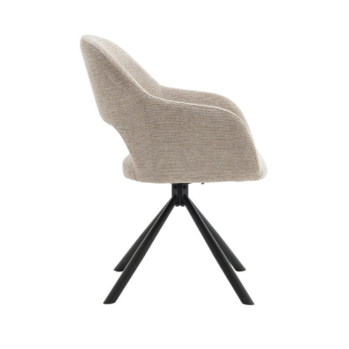 DÉJA Living Eetkamerstoel Livia - Taupe - Draaibaar - Set van 2 - vtwonen shop