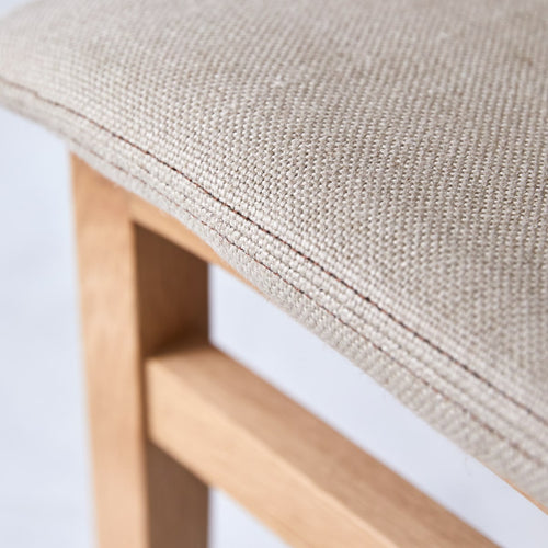 Tikamoon Stoel van eikenhout en linnen - Beige - vtwonen shop