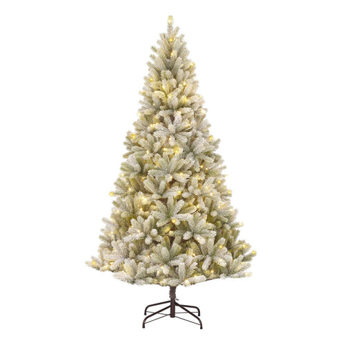 Black Box Trees Nagoya Kerstboom met Ingebouwde LED-Verlichting, Timer en Dimfunctie - Kerstversiering met Scharnierconstructie - Kunstboom Besneeuwd
