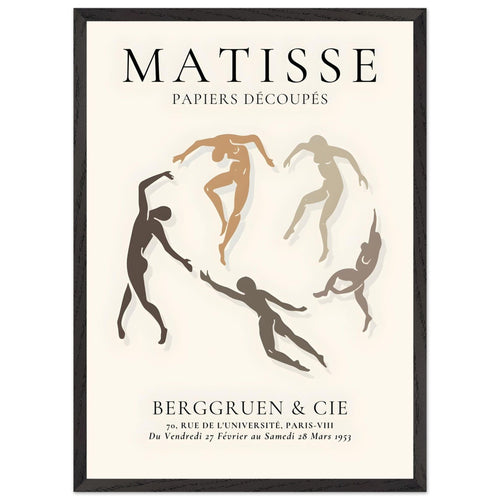 Artfulprints Poster met Lijst Matisse – The human ring II   - 50x70 cm - Meerkleurig