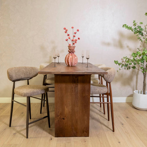 DÉJA Living Bartafel Soto - Donkerbruin Hout - 180x70x105cm