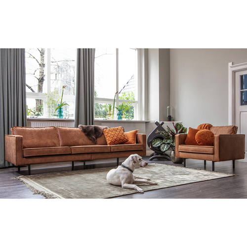 BePureHome fauteuil Rodeo - Recycle Leer - Cognac - 85x105x86 - vtwonen shop