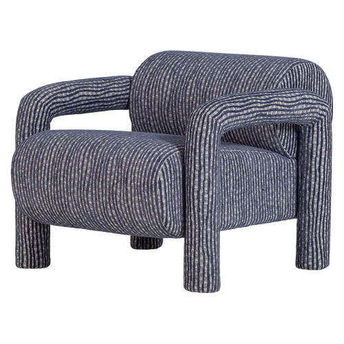 WOOOD fauteuil Lenny - Dessin - Grijsblauw - 65x76x82