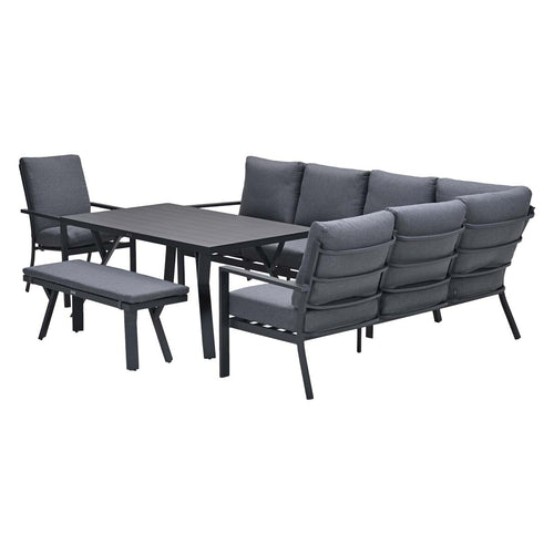 Garden Impressions lounge dining set Senja mystic grey - 5-delig - rechts incl stoel - vtwonen shop