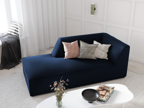 Micadoni - Linker meridiaan "Ruby" flueel, koningsblauw - 180x93x69cm