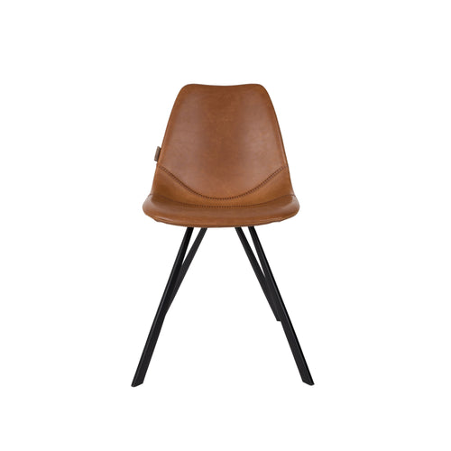 Dutchbone Franky Eetkamerstoelen Bruin - Set van 2 - vtwonen shop