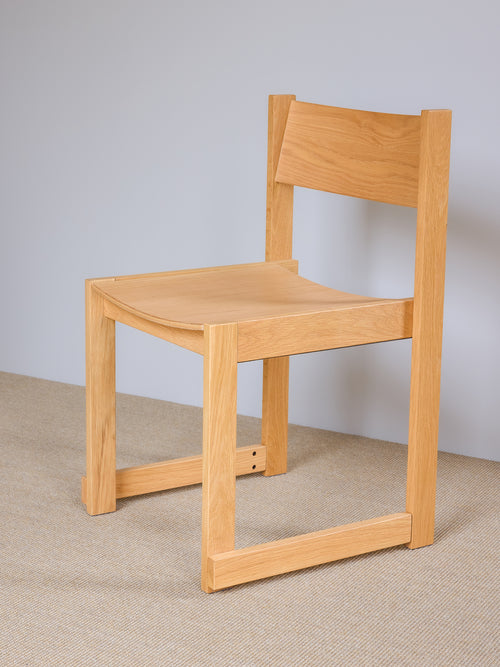 Hübsch eetstoel Forma - eikenfineer/eikenhout/multiplex - 50x50xh80cm