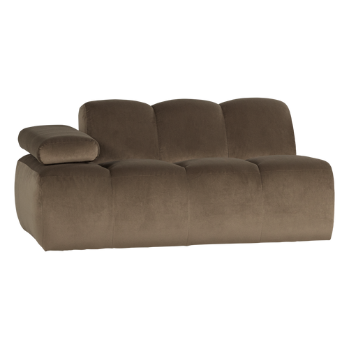 WOOOD 1,5-zits bank arm links Mojo - Velvet - Taupe - 74x164x97