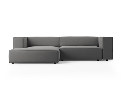 Cosmopolitan Design linker hoekbank Arendal 3-zits, flueel, cement - 166x224x70cm