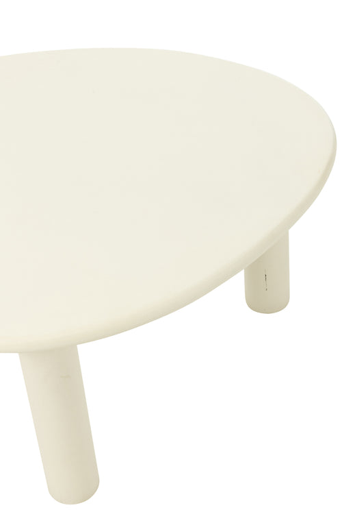 J-Line bijzettafel Bali - hout - wit - medium - vtwonen shop