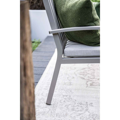 Pisa parkbank - aluminium - taupe - valley sand - vtwonen shop