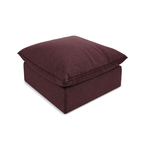 LaMiaSofa Poef Ravenna - velours - bourgondië - 75x75x45