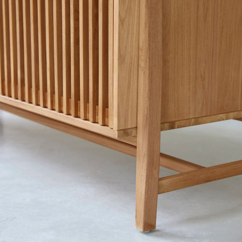 Tikamoon Buffetkast van massief teakhout en premium terrazzo 160 cm - Naturel