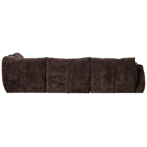 WOOOD hoekbank rechts Baggy - 3D Chenille - Donker Bruin - 81x396x214 - vtwonen shop
