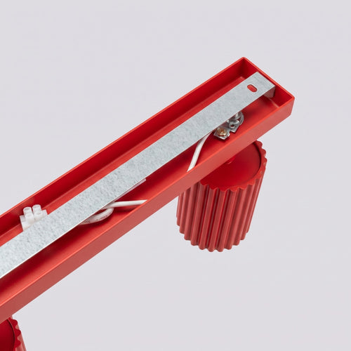 Sollux Lighting Plafondlamp KARBON 4L rood - 81x6,5x16,5cm