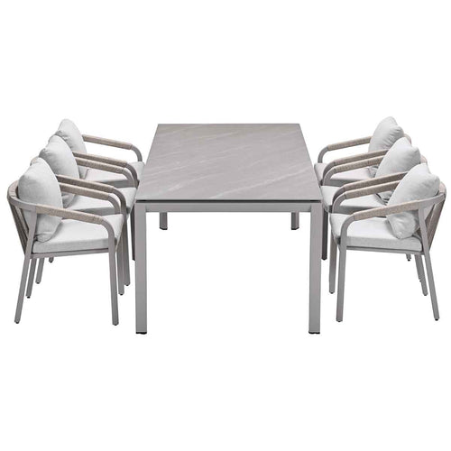 Garden Impressions tuinset Tarera - Skala - taupe - 230x100 cm - 7-delig