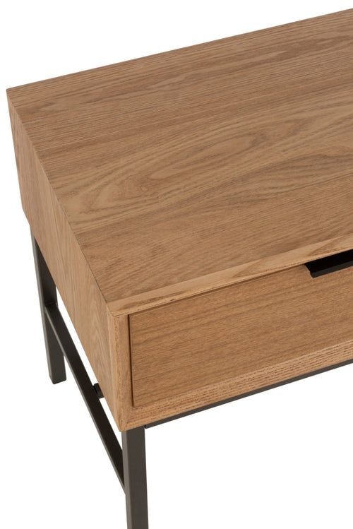 J-Line bijzettafel Op Onderstel - hout/metaal - naturel