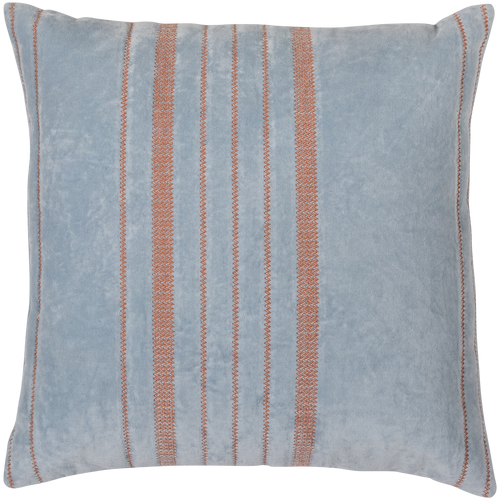 WOOOD kussens Laon - Velvet stof - Naturel/Blauw - Set Van 3 - vtwonen shop