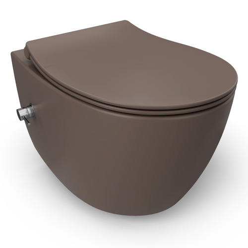 Isvea Wc Toilet Badkamer Hangend Bidet Taupe Inclusief Softclose Toiletbril - vtwonen shop