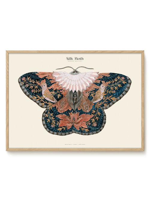 Matos - W. Morris inspired - Silk Moths No.9 - PSTR studio Kunst Poster - vtwonen shop