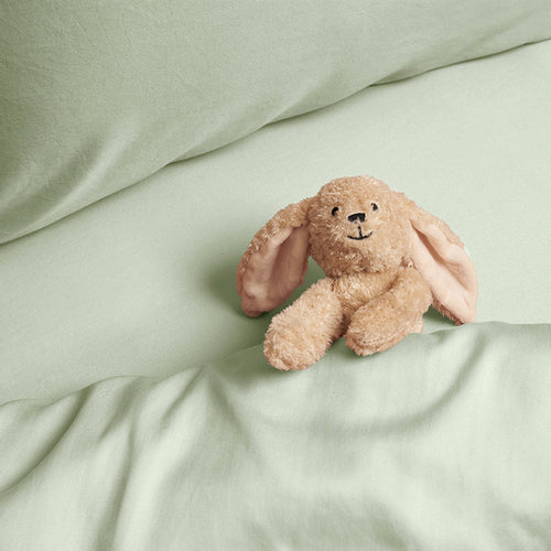 Coco & Cici - Kids - TENCEL Sateen Dekbedovertrek Grijs Groen - Pre-order: 140x200 + 1 kussensloop 60x70 (leverbaar 5 oktober)