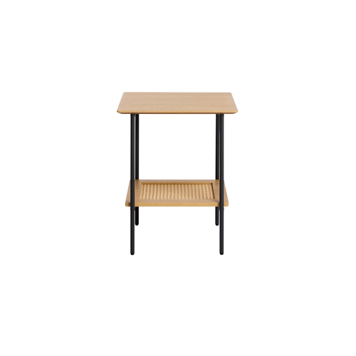 Rebellenclub Bijzettafel Berley - 45 x 45 cm - Eiken met Rattan - vtwonen shop