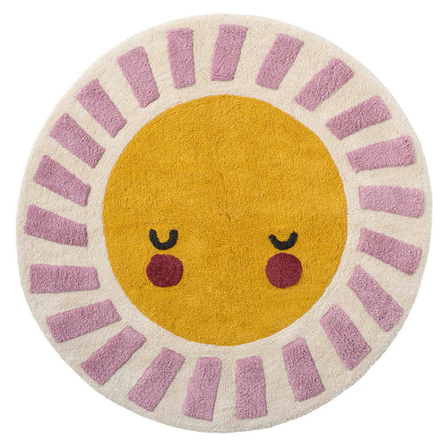 Petite Amélie Kindervloerkleed Zon - 100% Katoen -  Ø110 cm