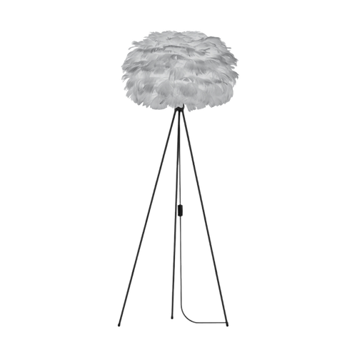 Umage Eos Large vloerlamp light grey - met tripod zwart - Ø 65 cm - vtwonen shop