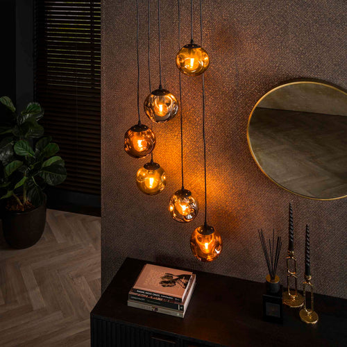 Giga Meubel Hanglamp Stellar - Zilver Metaal - 50x50x180cm