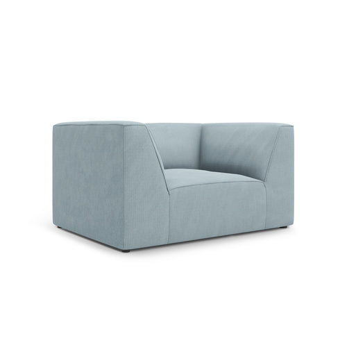 Cosmopolitan Design - Fauteuil Siena ribfluwelen lichtblauw - 92x120x69cm