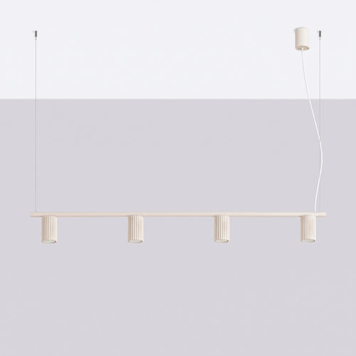 Sollux Lighting Kroonluchter KARBON 4 beige - 122x6,5x212cm