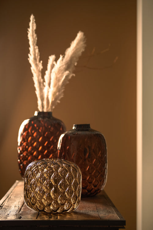 Light & Living vaas CARINO - Ø29x42cm - bruin