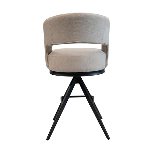 DÉJA Living Barstoel Louis - Stof/Metaal - Taupe - Set van 2 - vtwonen shop