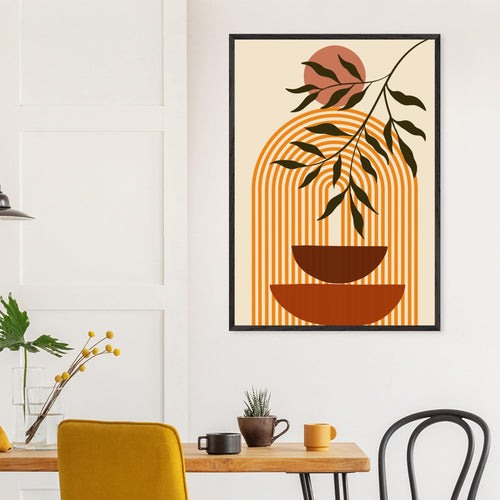 Artfulprints Poster Boho – Golden arch   - 70x100 cm - Geel