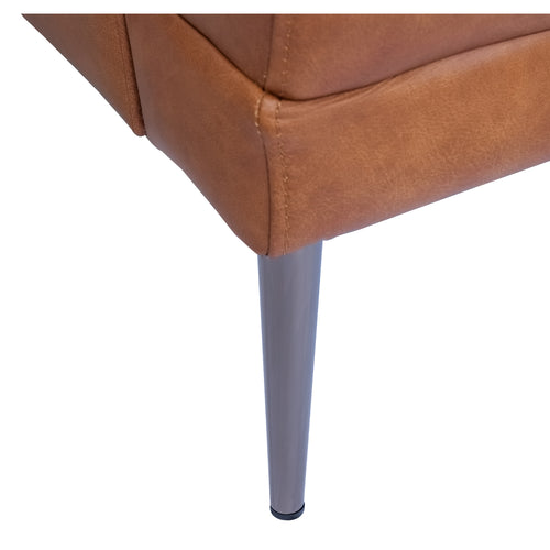Furnhouse 2-zitsbank Soul - Cognacbruin - Leer - 90x160x88