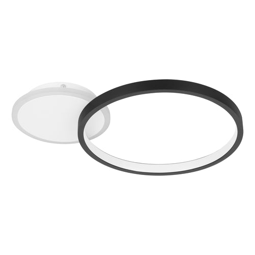 EGLO plafondlamp Gafares - led - 40,5 cm - zwart/wit - dimbaar - vtwonen shop