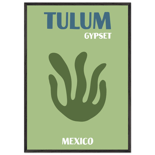 Artfulprints Poster met Lijst Mexico - Tulum Gypset   - 70x100 cm - Groen