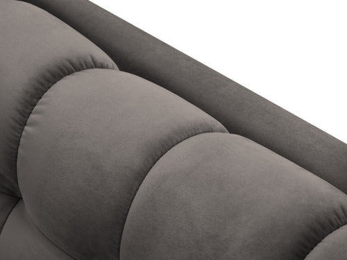 Cosmopolitan Design Bank Bali 2-zits, flueel, lichtgrijs - 96x152x75cm