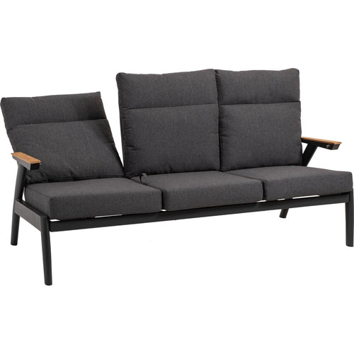 Lesli Living loveseat Florence - zwart - 190x84x94cm