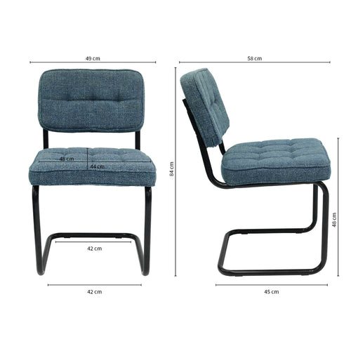 Kick Buisframe stoel Yves - Blauw - vtwonen shop