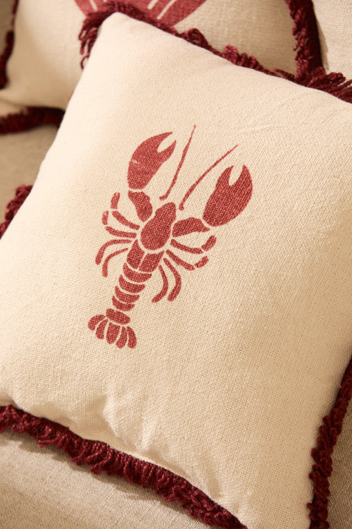 Calma House Kussen Lobster - Rood - 32x32