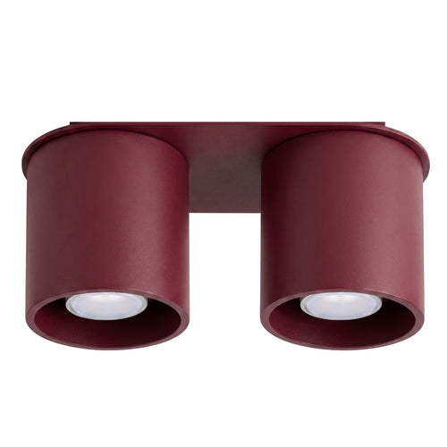 Sollux Lighting Plafondlamp ORBIS 2 bordeaux - 26x10x12cm