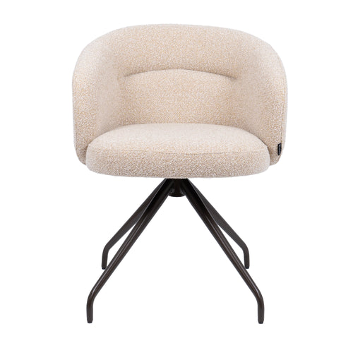 HelloChair eetkamerstiel HC06 Suskin - spinpoot anodic brown - cloud warm naturel - vtwonen shop