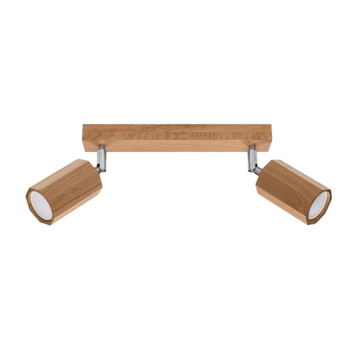 Sollux Lighting Plafondlamp ZEKE 2 eik - 30x5x20cm
