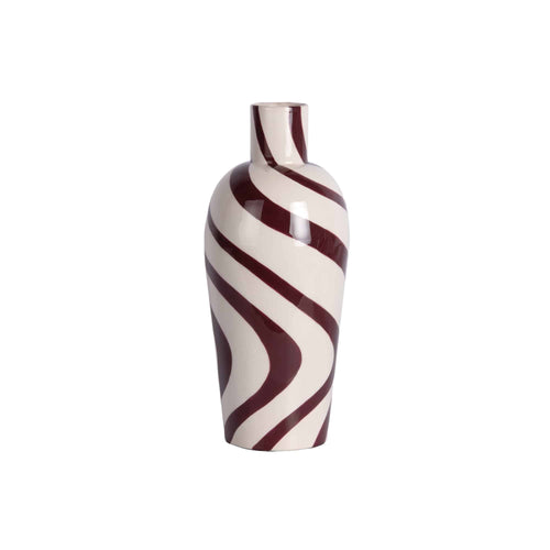 Present Time vaas Dublin Swirl - rood - Ø5cm