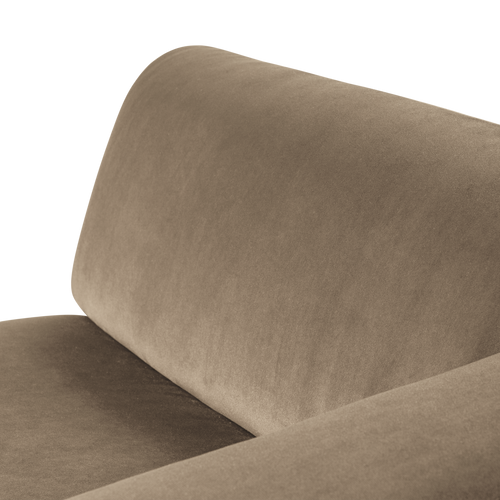WOOOD chaise longue bank rechts Mojo Base - Velvet - Khaki - 74x112x162