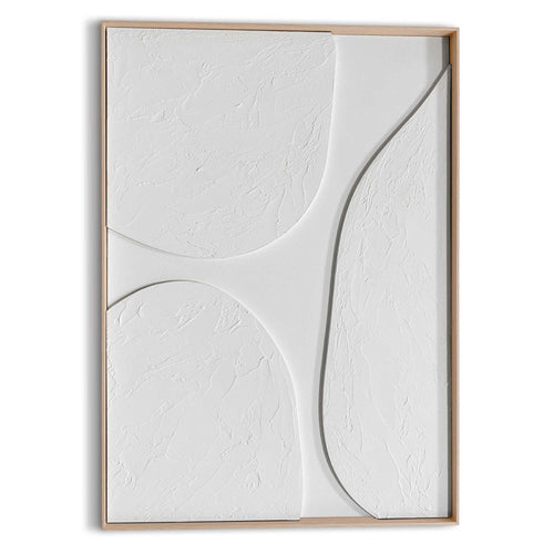 Reinders Connected White schilderij 3d art -  wit - woonkamer - 70x50cm