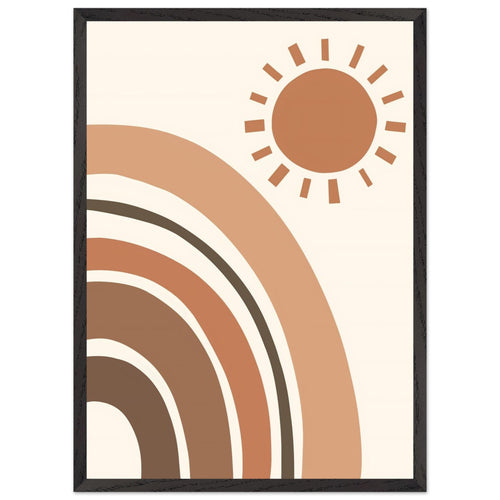 Artfulprints Poster met Lijst Boho – Soft sun   - 50x70 cm - beige