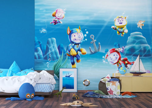 Sanders & Sanders fotobehang PAW patrol blauw - 375 x 270 cm - 600599